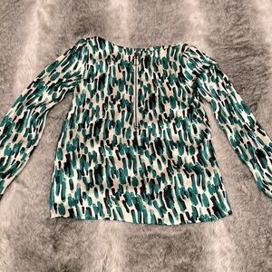 mischen printed silk top